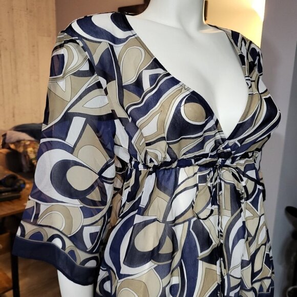 MICHAEL KORS - Deep V-neck Blouses - Picture 4 of 11